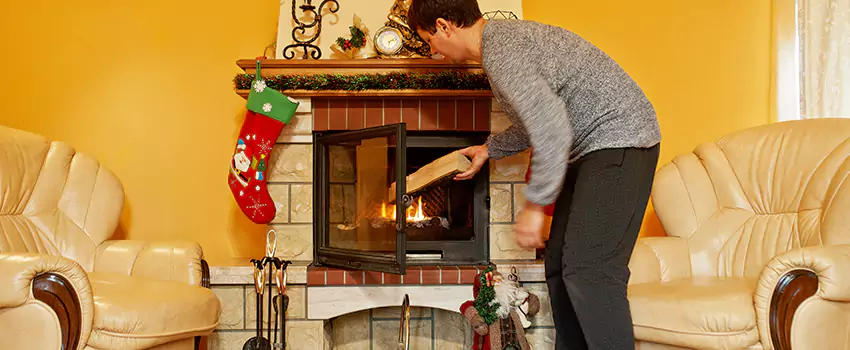 Rusted Metal Fireplace Restoration in Beloit, Wisconsin